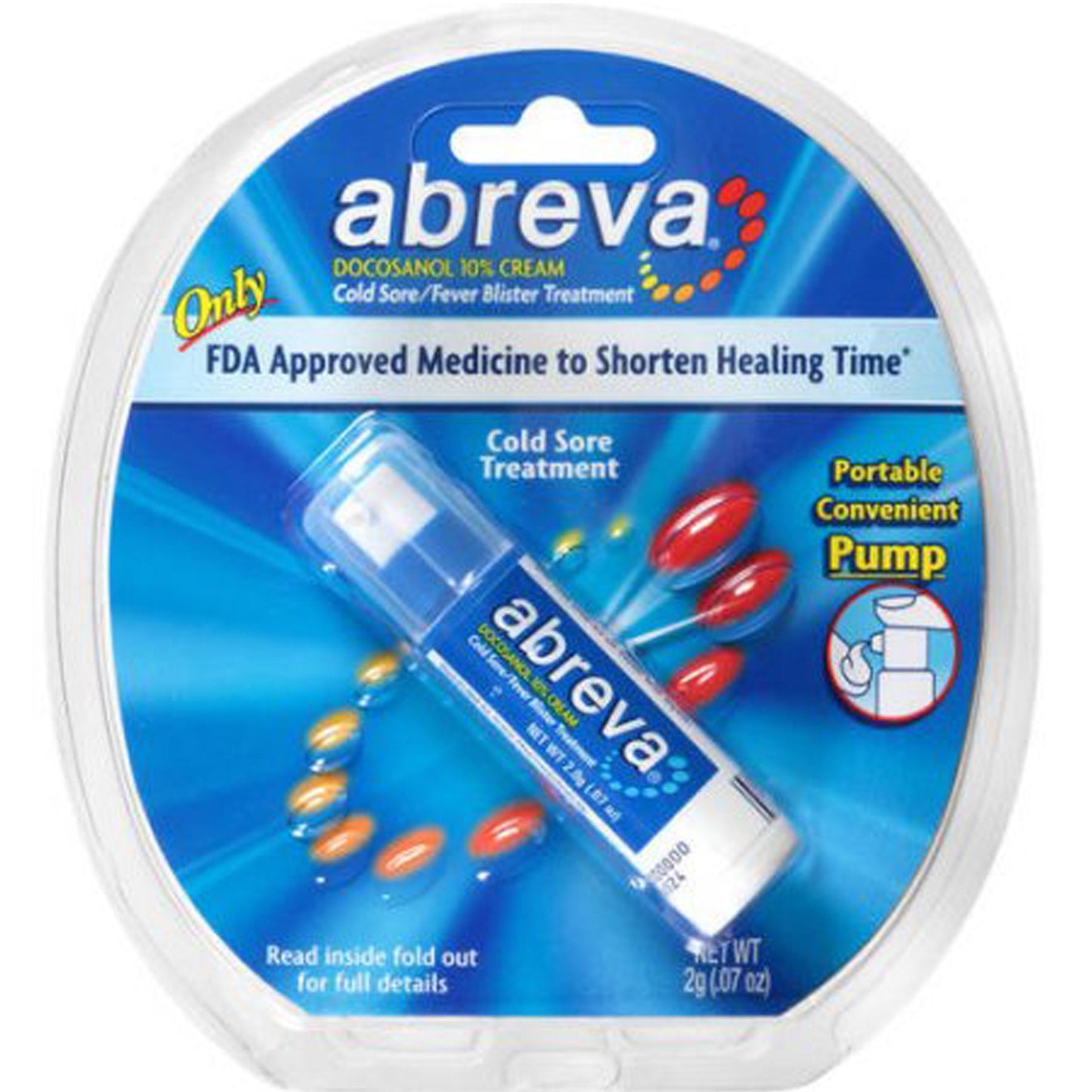 Abreva Cold Sore Cream Pump 2 gm