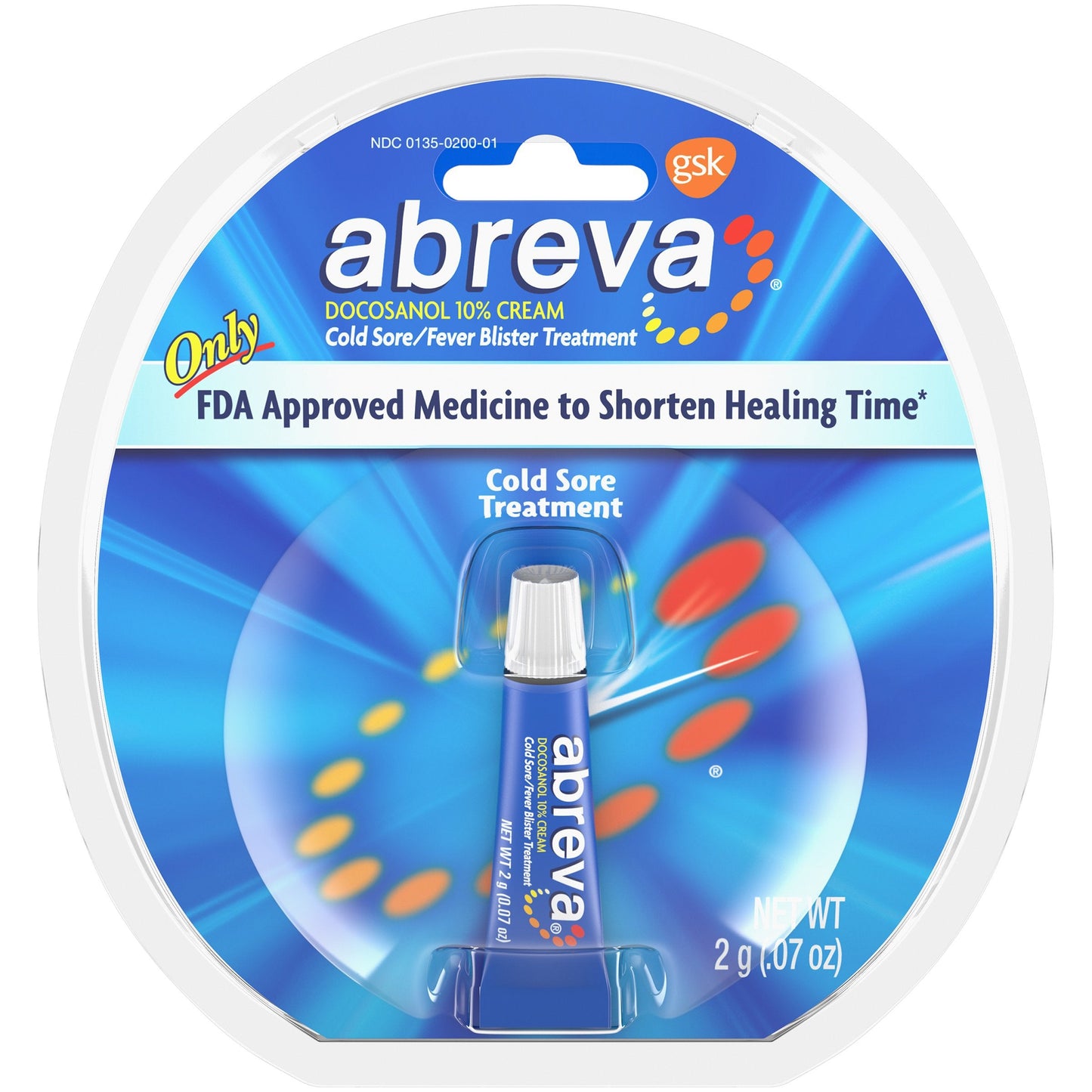 Abreva Cold Sore Cream Tube 2 gm