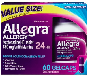 Allegra 24 Hr Gelcaps 60ct