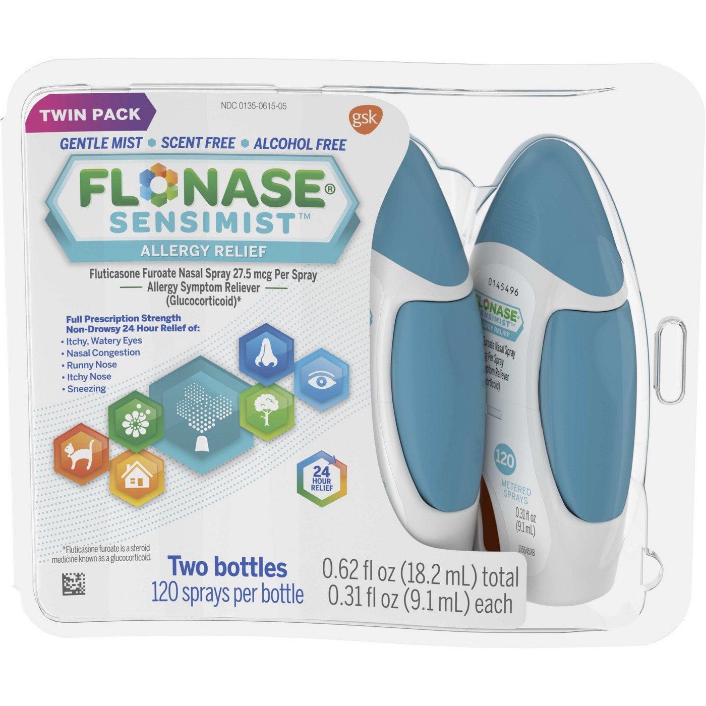 Flonase Sensimist OTC Pharmacy Spray 240ct (0.62 oz)