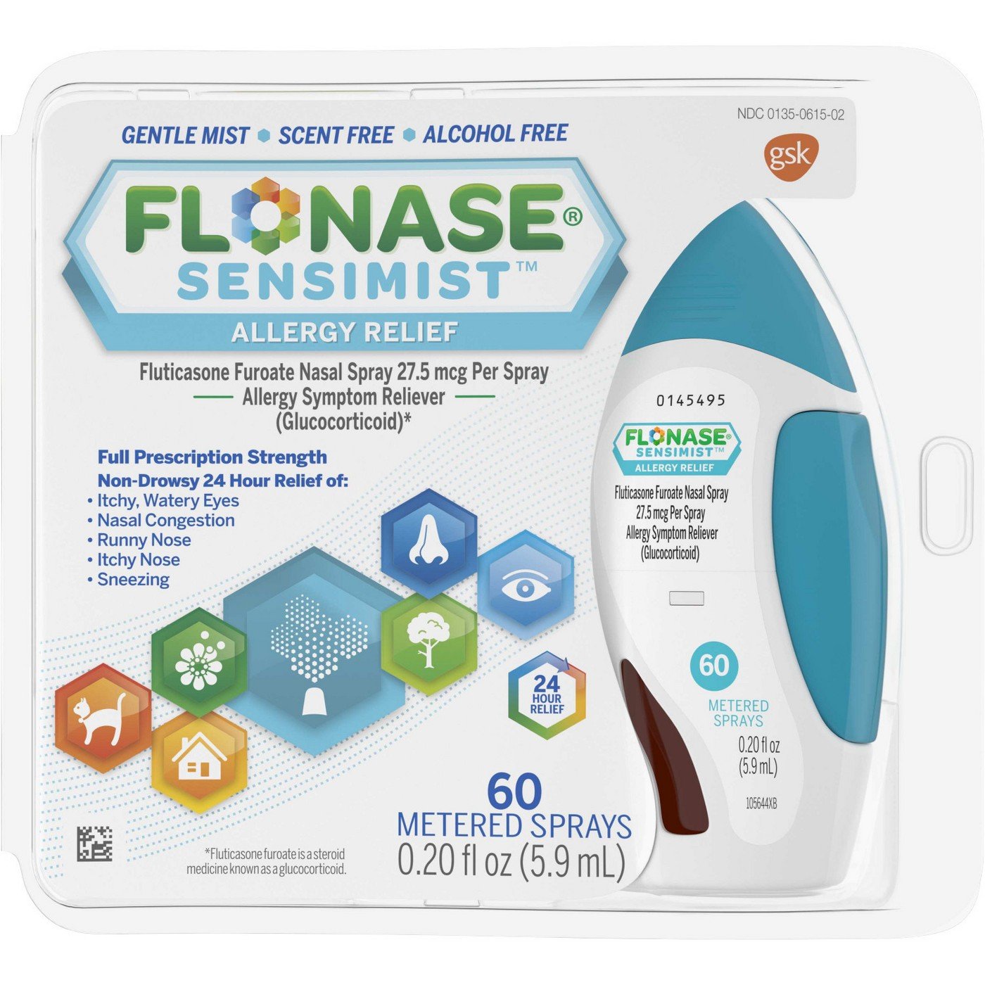 Flonase Sensimist OTC Pharmacy Spray 120ct (0.31 oz)
