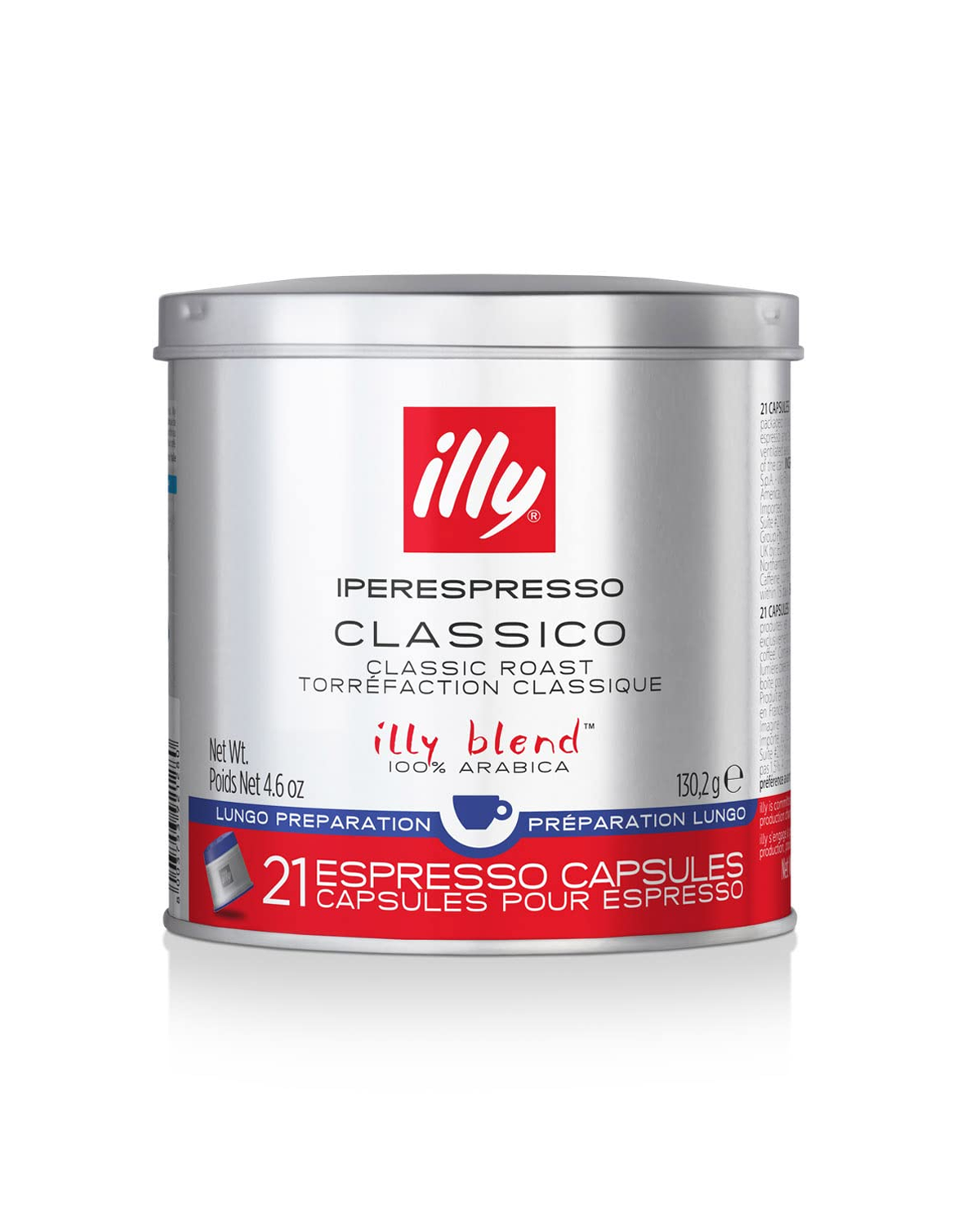 illy IPERESPRESSO Classico Roast Lungo Preparation 100% Arabica Espresso Capsules - 21 pieces