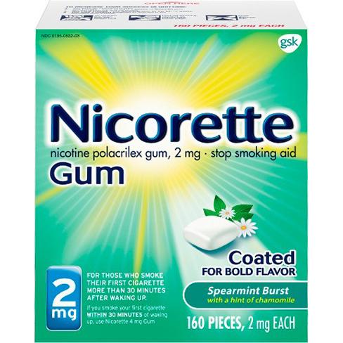Nicorette Spearmint Burst 2mg 160 ct