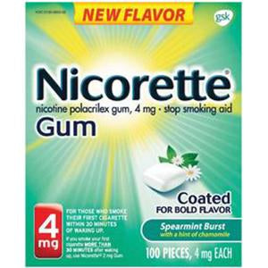 Nicorette Spearmint Burst 4mg 100 ct