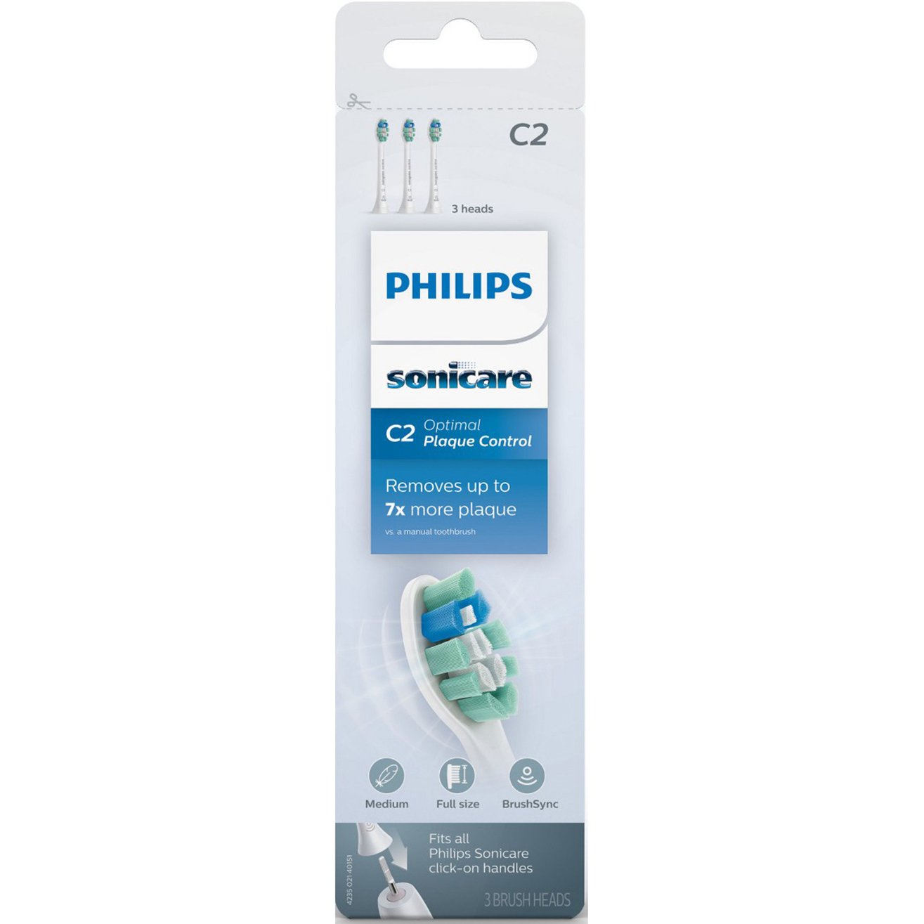 Philips Sonicare Optimal Plaque Control Replacement Electric Toothbrush Head - 3pk