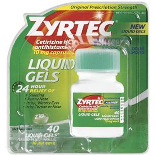 Zyrtec Liquid Gels 40 ct