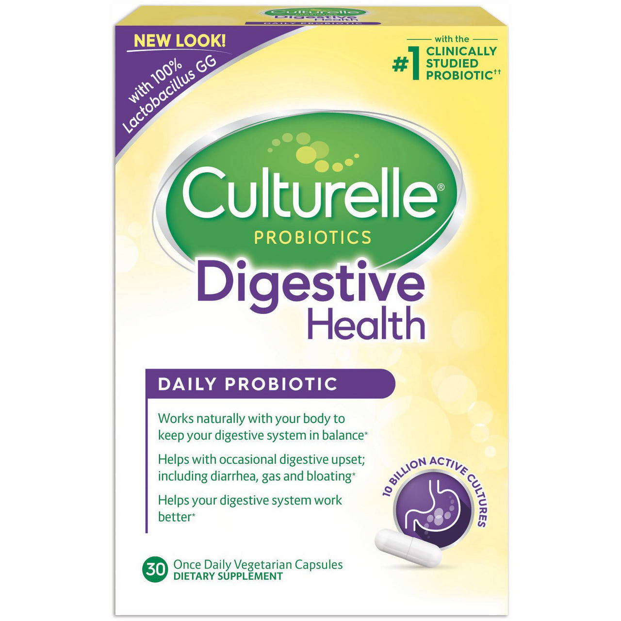 Culturelle Adult Digestive Health Probiotic Capsules - 30ct
