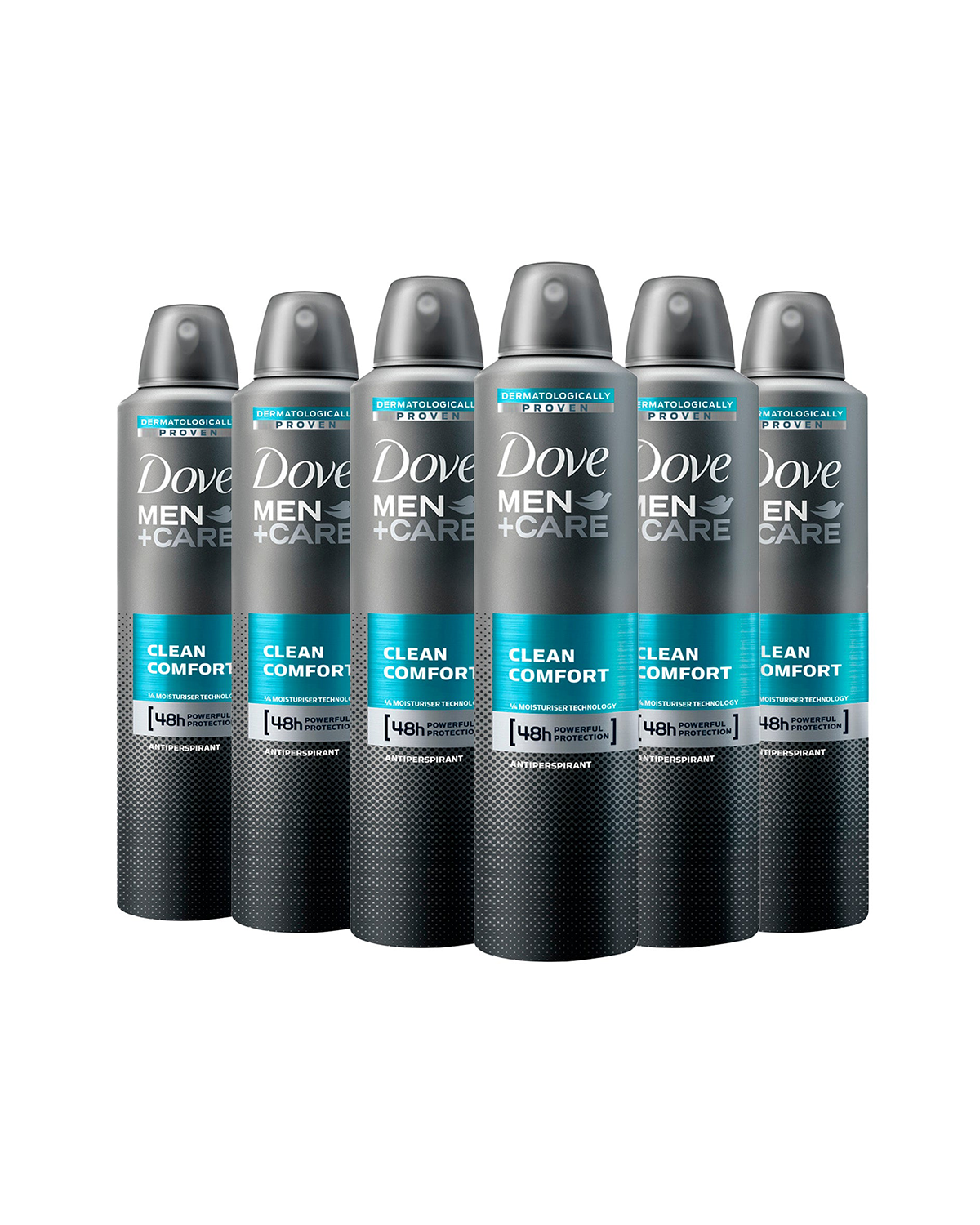 Dove Deodorant Men Clean Comfort Bulk - 6 Pack, 150 ml Each