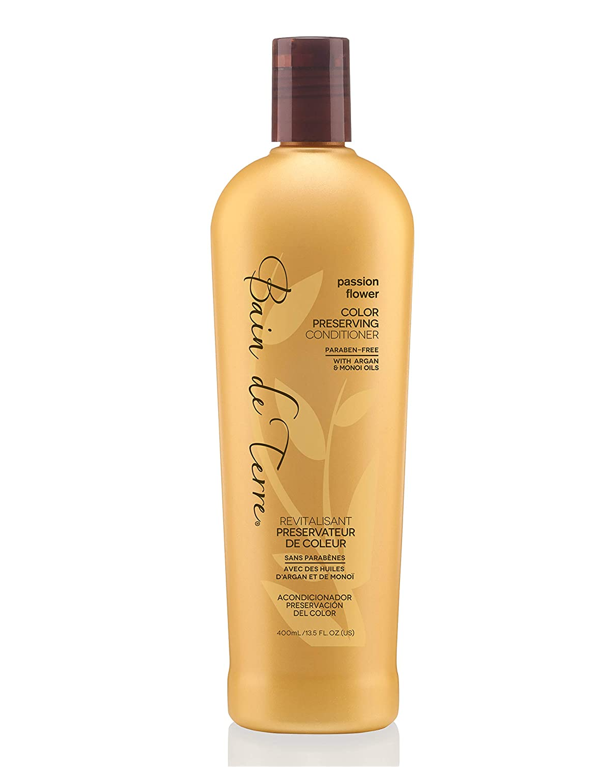 Bain de Terre Passion Flower Color Preserving Conditioner with Argan and Monoi Oil Paraben-Free, 13.5 Oz