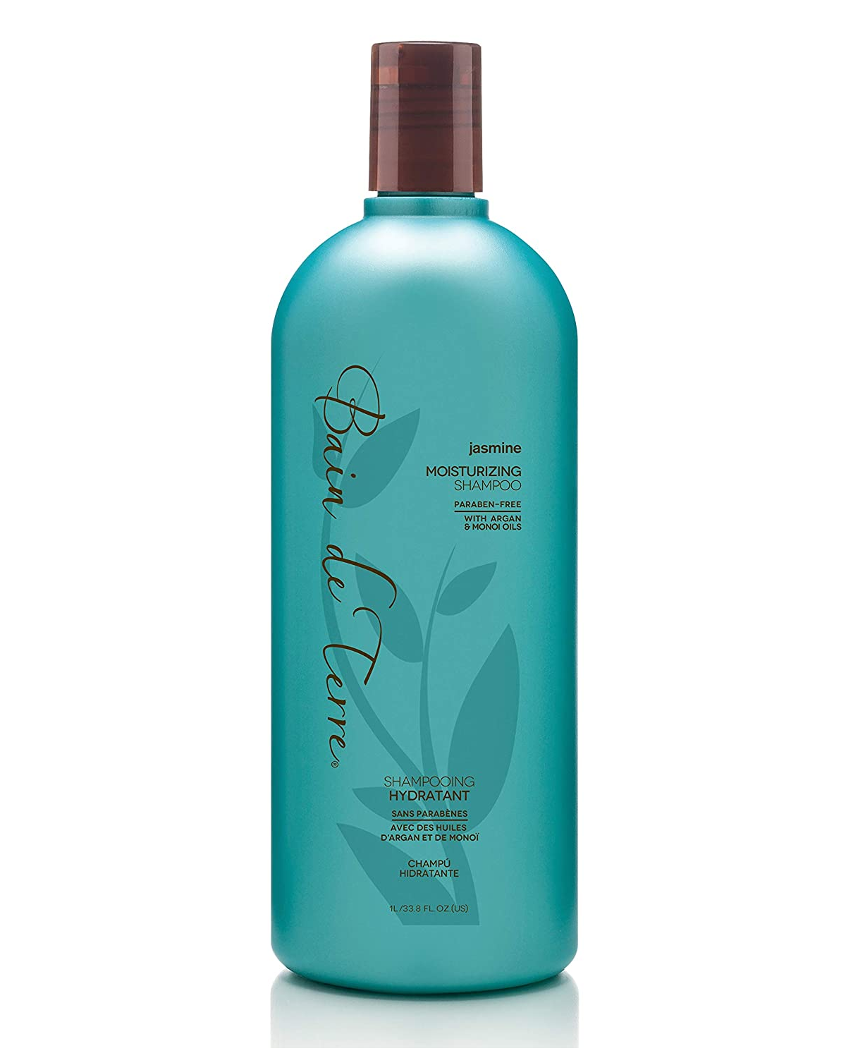 Bain de Terre Jasmine Moisturizing Shampoo with Argan and Monoi Oil Paraben-Free, 33.8 Oz