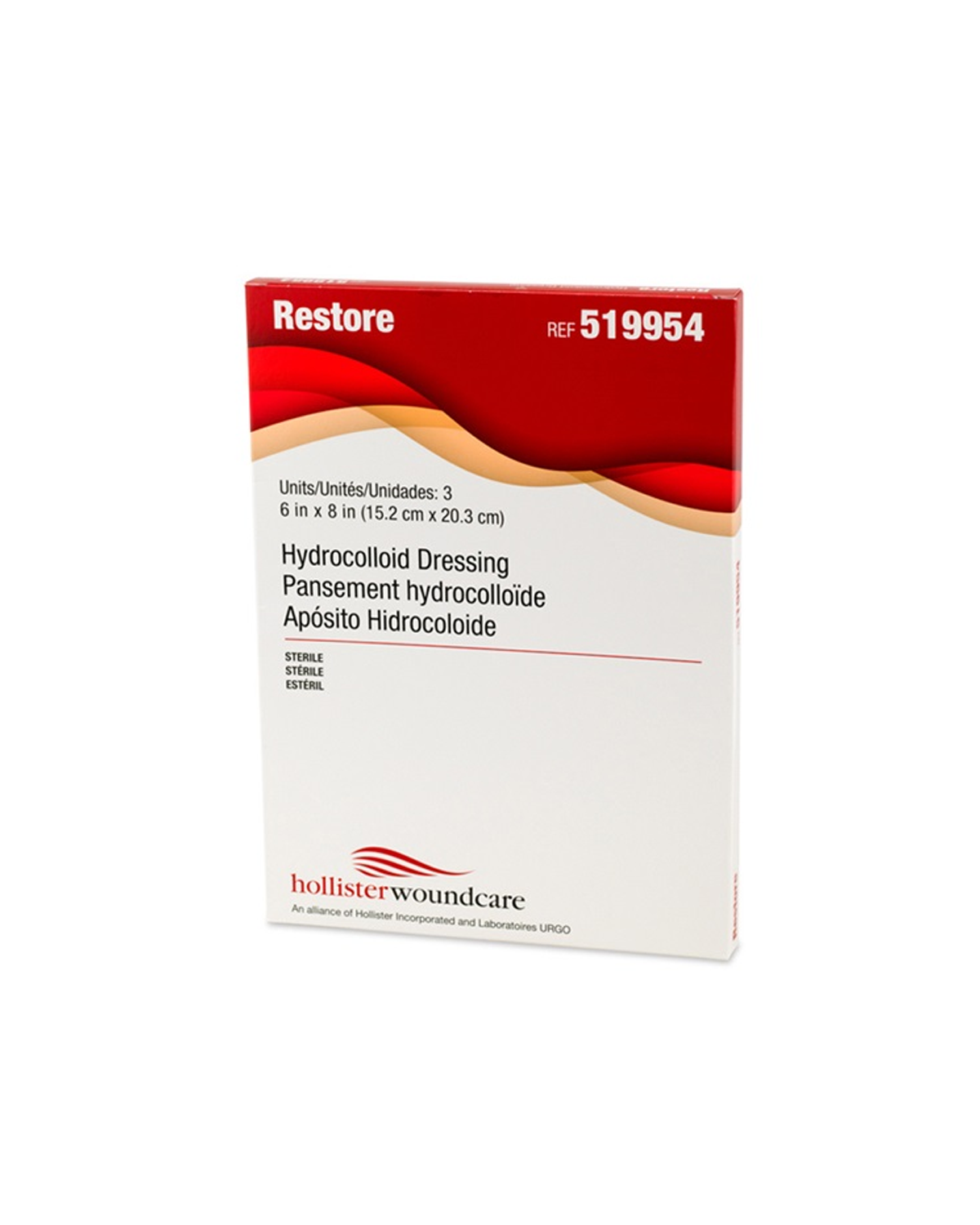 Hollister Restore™ Hydrocolloid Dressing Sterile 6x8 inch - Box of 3