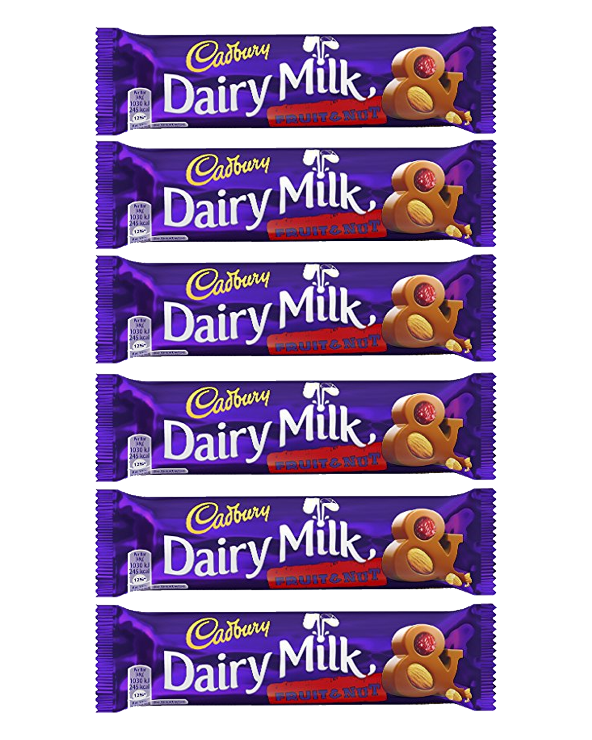 Cadbury Dairy Milk Fruit & Nut Creamy Milk Chocolate Bar 6-Pack