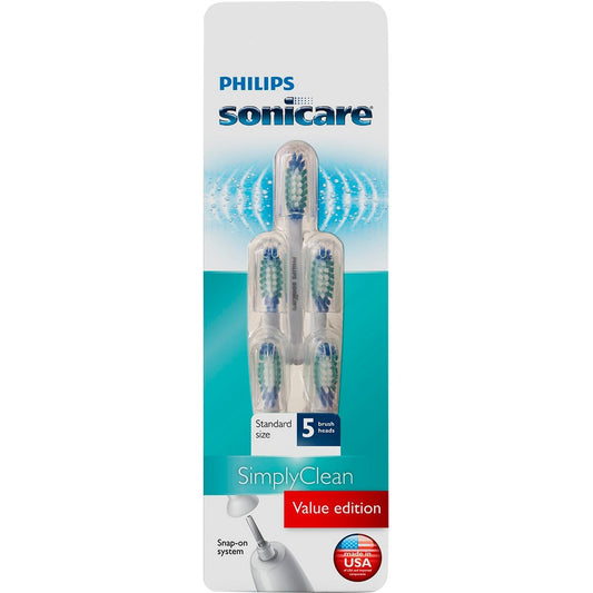 Philips Sonicare Value Edition Replacement Electric Toothbrush Head - 5pk