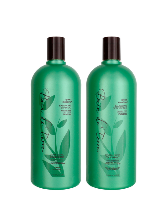 Bain de Terre Green Meadow Balancing Duo Unisex Shampoo and Conditioner Set 33.8 oz