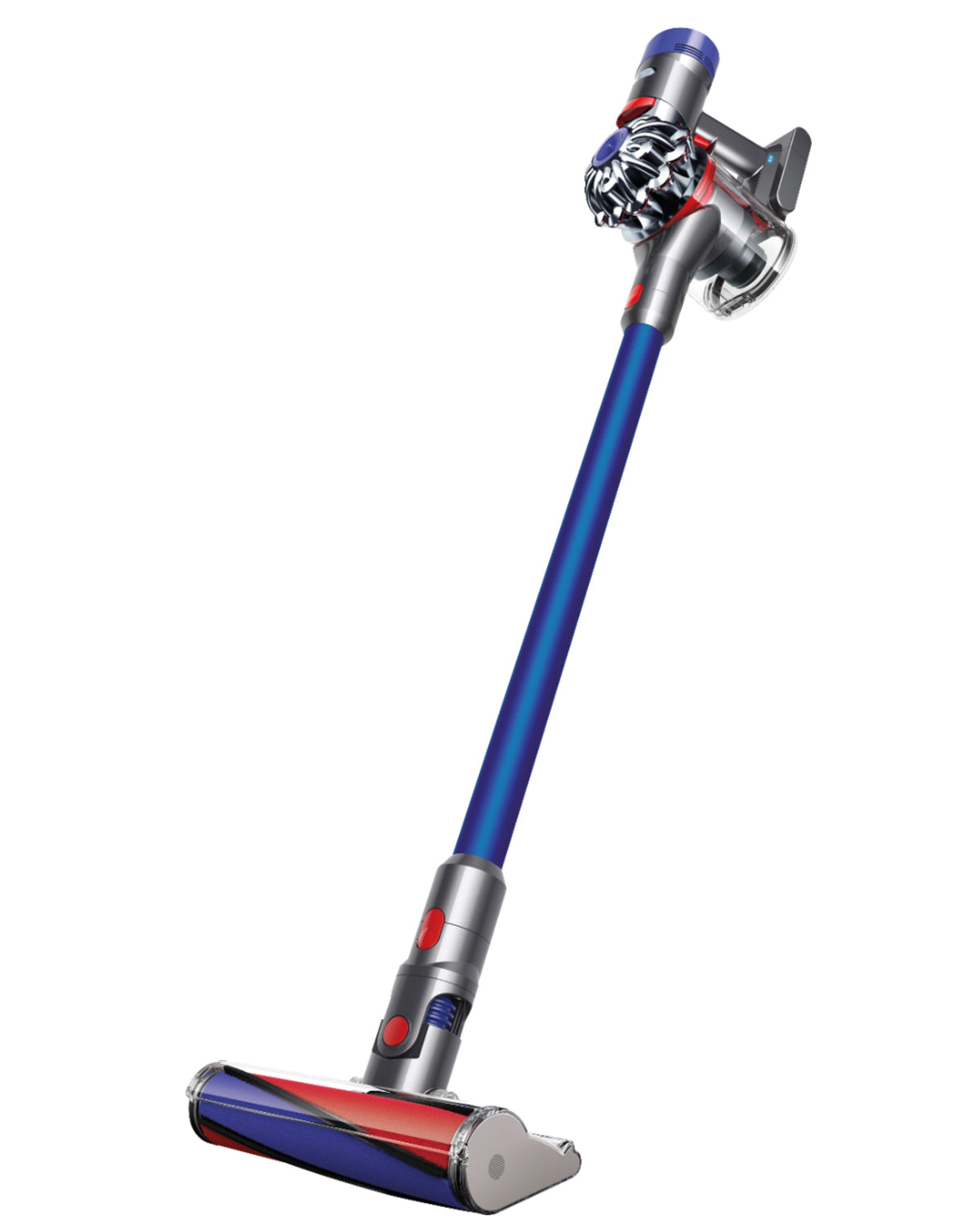 Dyson - V7 Fluffy Hardwood Cord-Free Stick Vacuum - Iron/ Blue